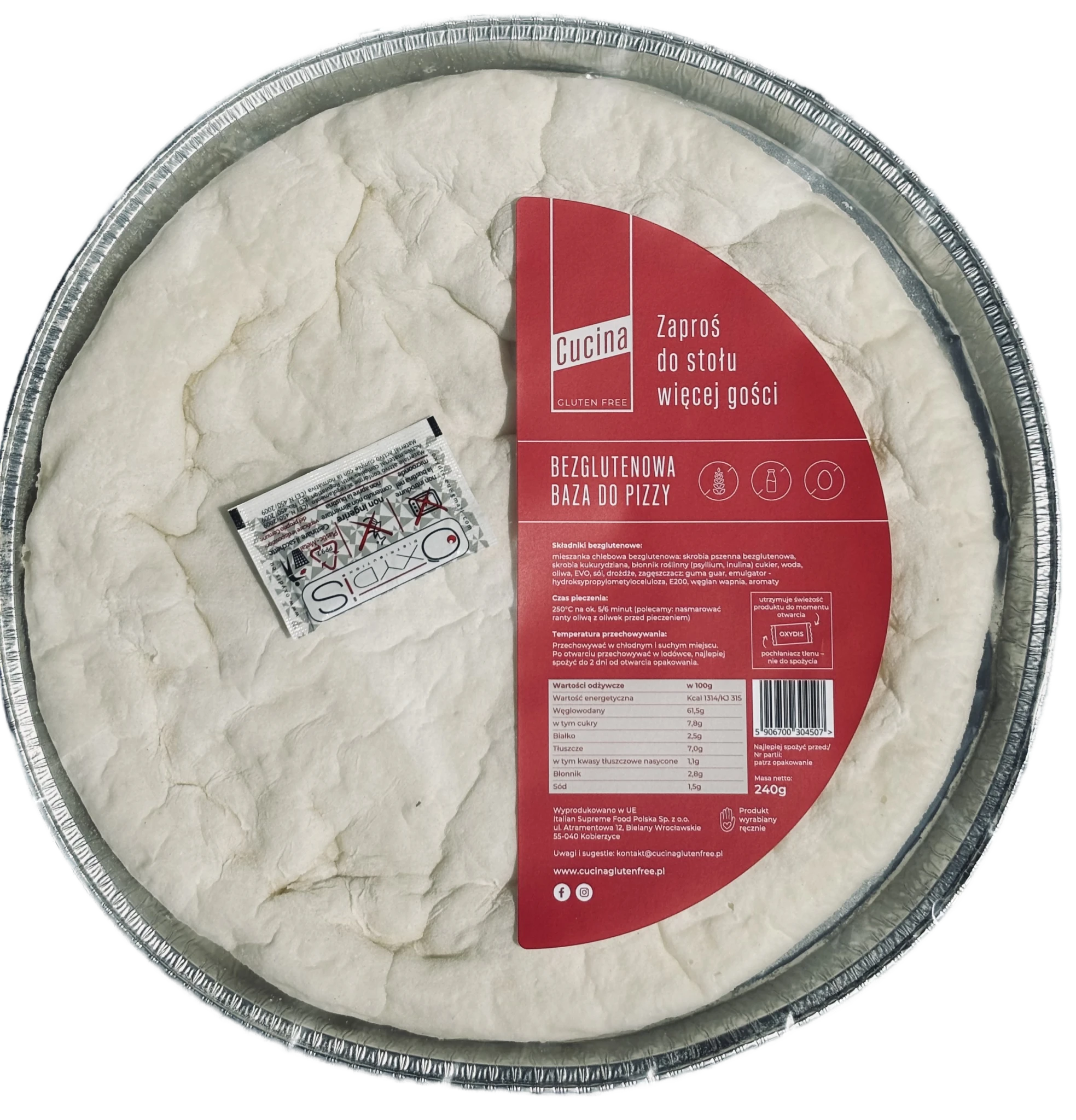 Glutenfreier Pizzaboden 240 g Cucina - Biogo.de Hauptbild