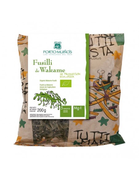 Nudeln (Grieß) mit Wakame-Fusilli-Algen BIO 200 g - PORTO MUINOS - Biogo.de