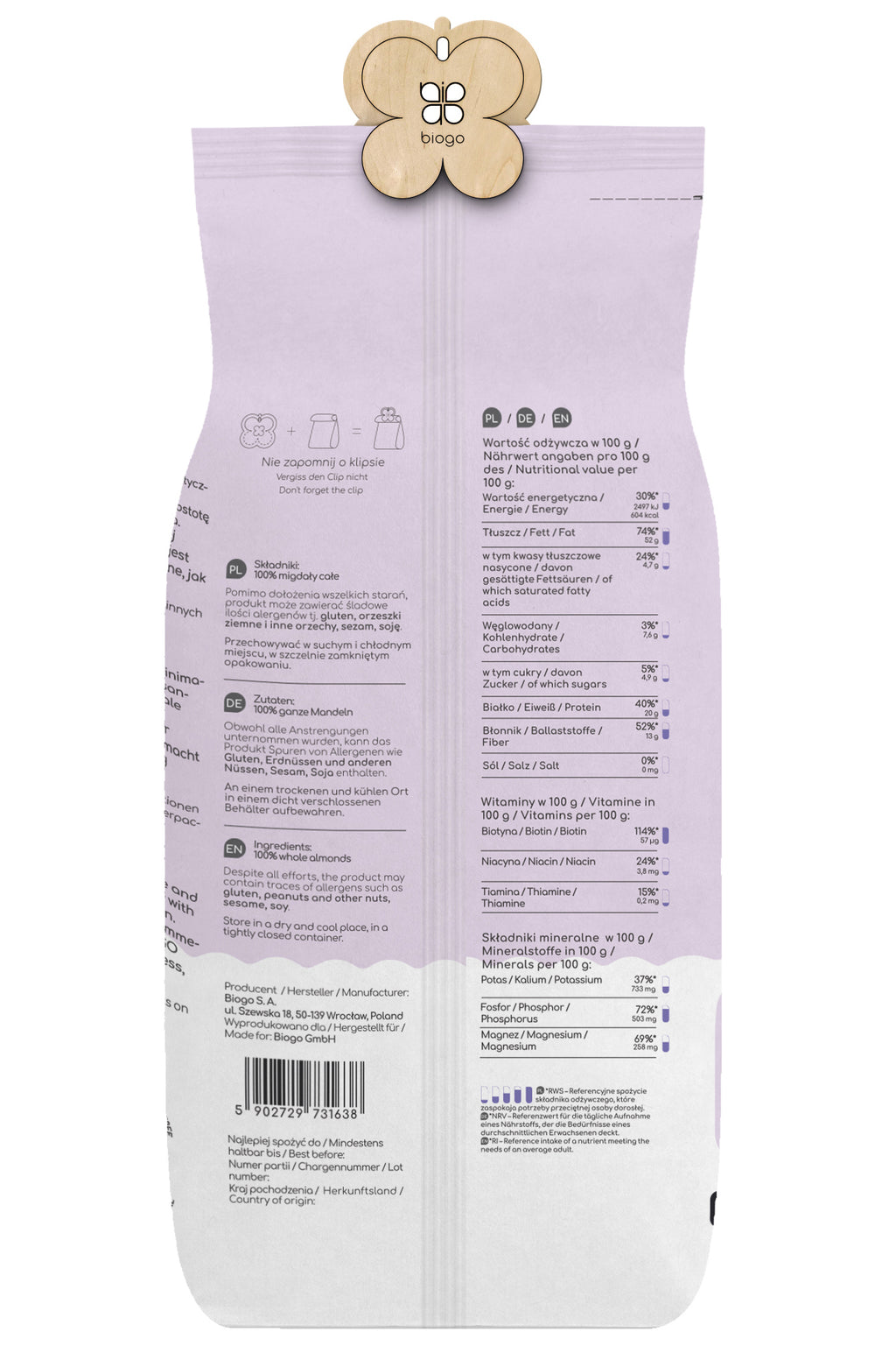 Mandeln 1 kg BIOGO - Biogo.de