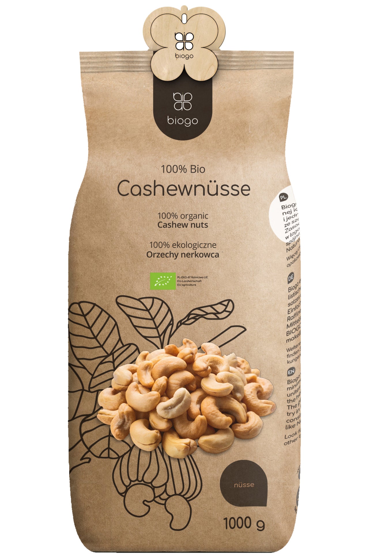 Cashewkerne bio 1 kg BIOGO - Biogo.de Imagine principală a produsului
