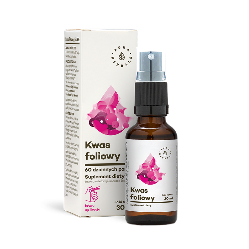 Vitamin B9 Folsäure Spray 240 Anwendungen 30 ml AURA HERBALS