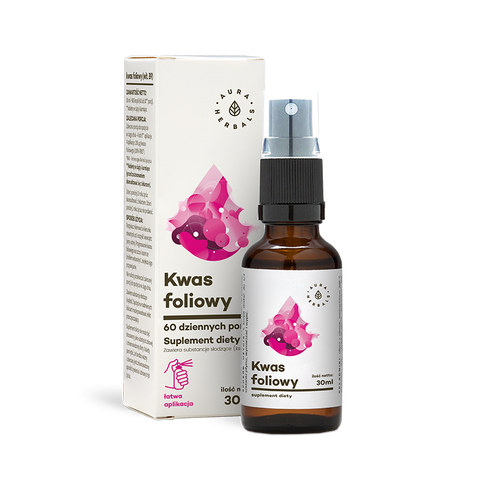 Vitamin B9 Folsäure Spray 240 Anwendungen 30 ml AURA HERBALS