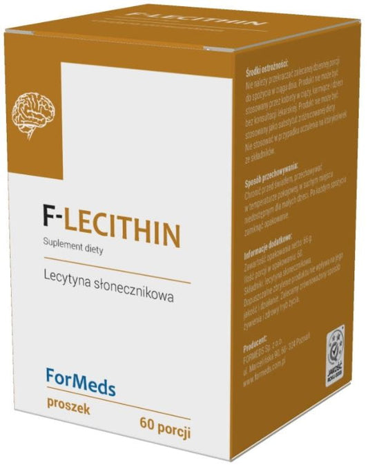 Sonnenblumenlecithin von FORMEDS, 1100 mg, in einer Dose mit 60 Portionen à 66 g, Nahaufnahme der Verpackung