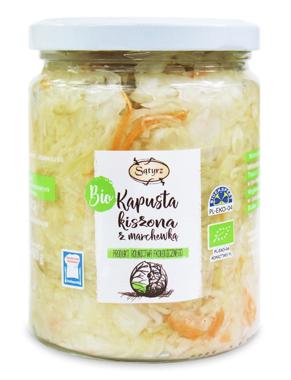 Sauerkraut mit Karotten BIO 450 g - SĄTYRZ मुख्य छवि
