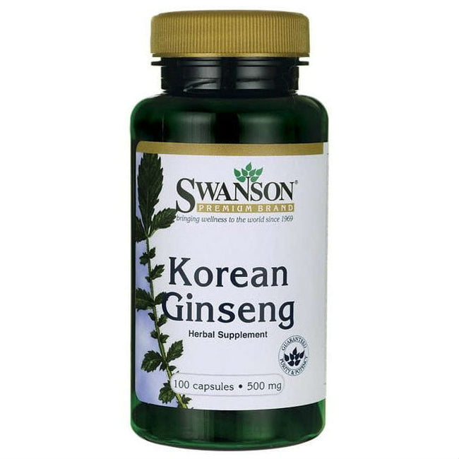 Ginseng 500 mg koreanischer Panax-Ginseng 100 Kapseln von SWANSON Hover Image