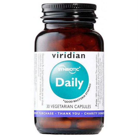 VIRIDIAN SYMBIOtyk Daily Synbiotic, 30 Kapseln, probiotische Nahrungsergänzung für eine gesunde Darmflora