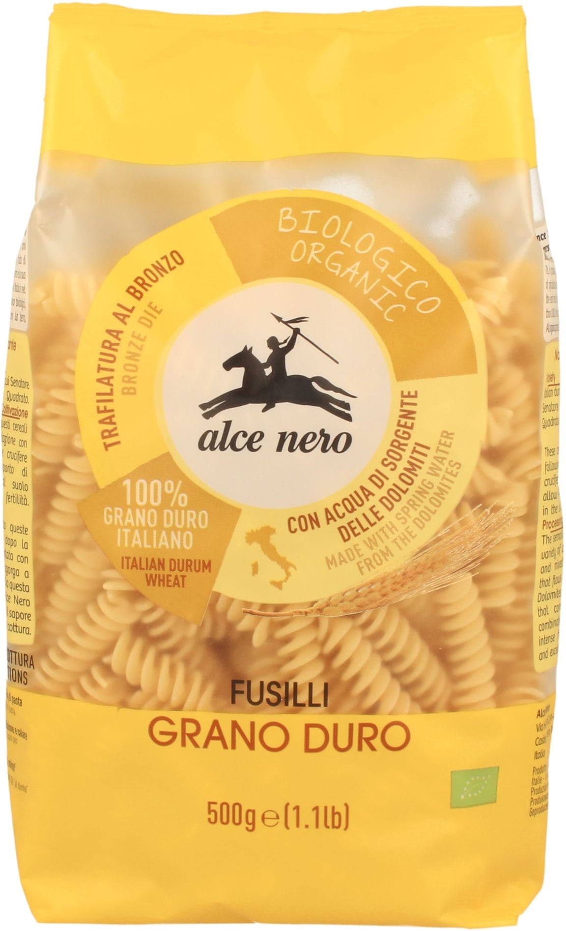 Fusilli (Grieß) Nudeln BIO 500 g - ALCE NERO Hoofdafbeelding
