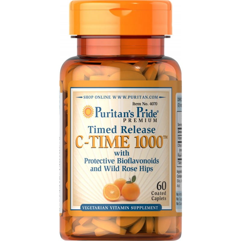 Vitamin C mit Hagebutten 1000 mg Vitamin C mit Hagebutten 60 Tabletten PURITAN'S PRIDE