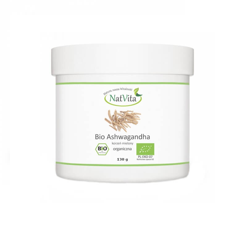 Ashwagandha BIO Withania Somnifera Ginseng - Indischer Ginseng, gemahlene Wurzel 130 g NATVITA Hauptbild