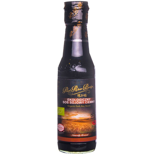 Dunkle Bio-Sojasauce von SOLIDA FOOD in 150 ml Flasche, flüssige Würzsauce mit dunkler Farbe und asiatischem Geschmack