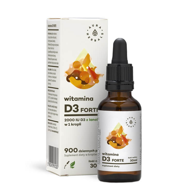 Vitamin D3 FORTE Tropfen 30ml AURA HERBALS Image principale du produit
