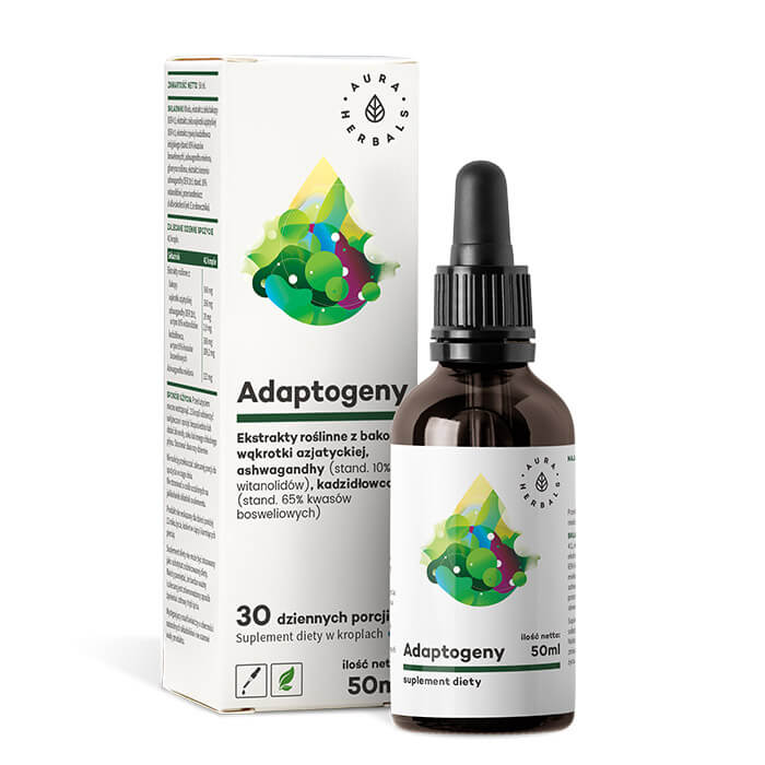 Adaptogene 100 % natürliche Pflanzenextrakte Tropfen 50 ml AURA HERBALS