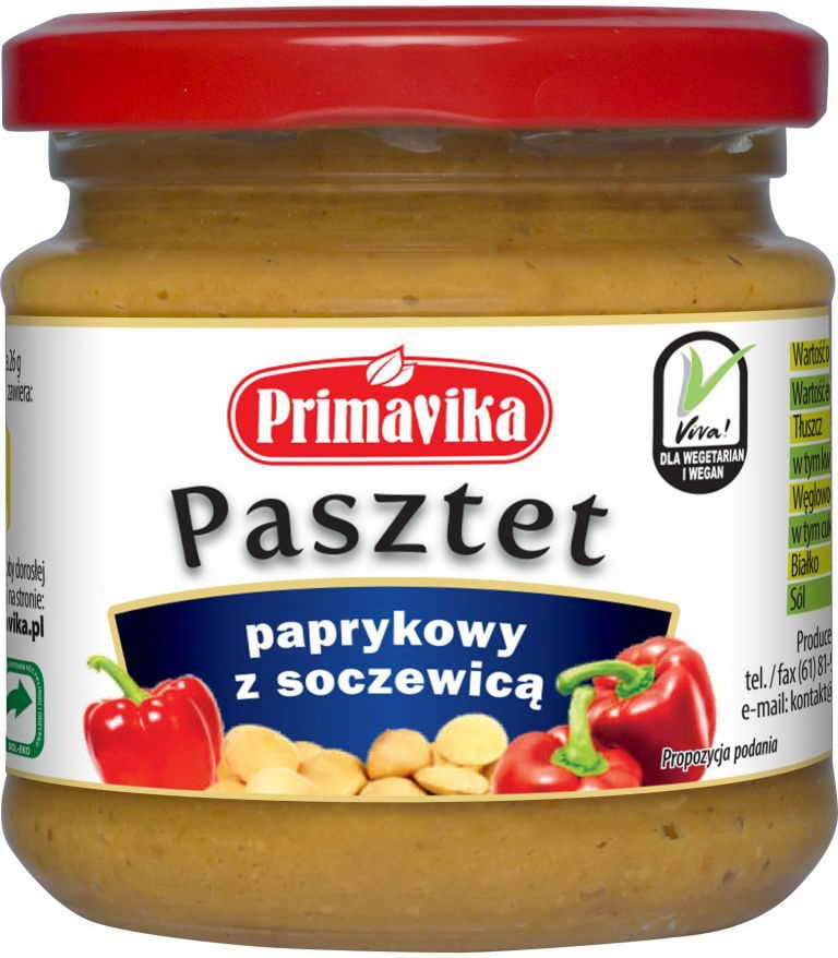 Paprikapastete mit Linsen 160 g PRIMAVIKA Κύρια εικόνα προϊόντος
