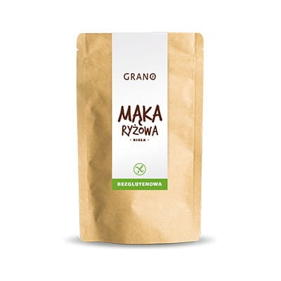 Glutenfreies weißes Reismehl von GRANO in 500 g Packung, feines Mehl für glutenfreie Rezepte, Nahaufnahme