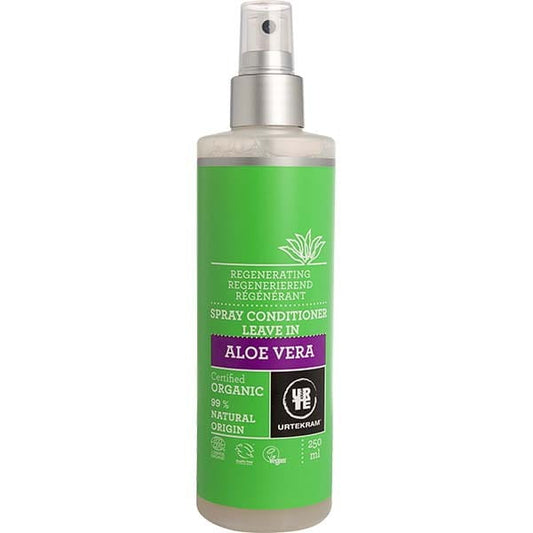 Bio Aloe Vera Haarspülung von URTEKRAM, regenerierende Pflege für gesundes Haar in 250 ml Flasche.
