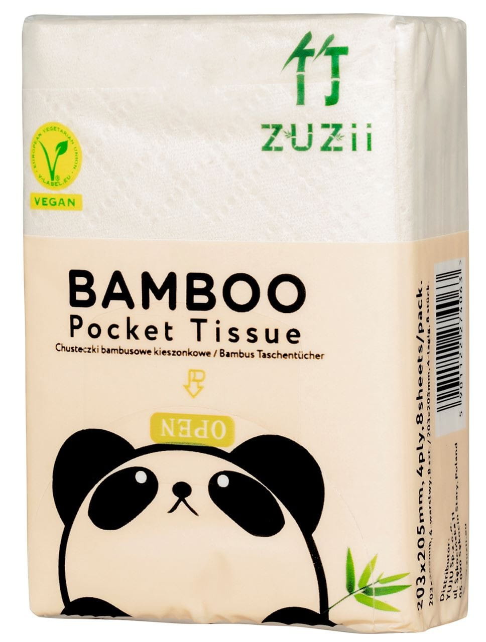 Taschen-Bambustücher 64 Stück (8 Stück x 8) - ZUZII