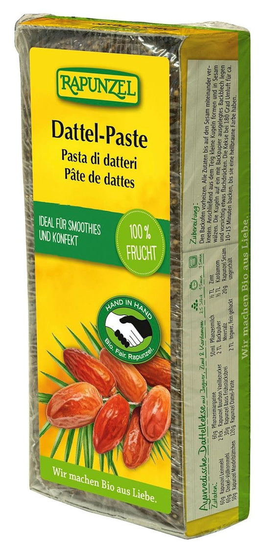 BIO Dattelpaste in Würfeln von RAPUNZEL, 250 g, naturbelassene Süße, ideal für Backen und Snacks.
