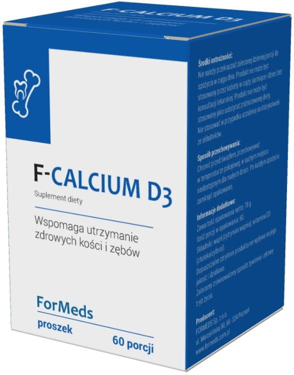 F - Calcium D3 Calcium 273 mg + Vitamin D3 5 mcg 60 Portionen 78 g FORMEDS Imagem principal do produto