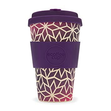 Bambus- und Maissterntraubenbecher von ECOFFEE CUP, 400 ml, nachhaltiger Trinkbecher mit grüner und brauner Gestaltung.