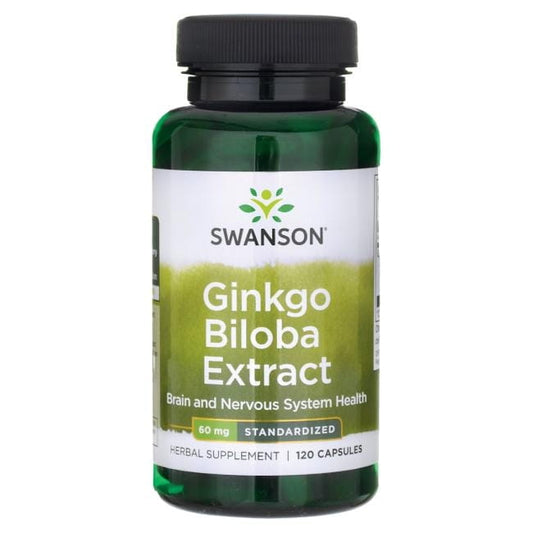 Ginkgo biloba 60 mg Ginkgo biloba-Extrakt 24 % 120 Kapseln SWANSON