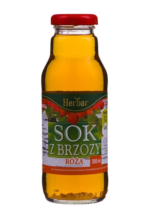 Birkenrosensaft in 300 ml Flasche von HERBAR, mit frischen Birkenrosen und natürlicher Inhaltsstoff.