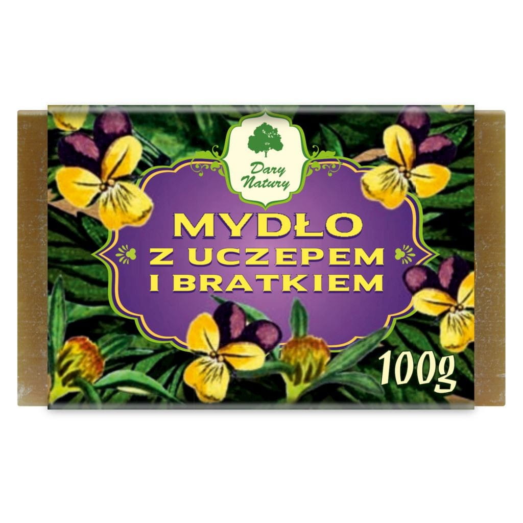 Seife mit Haken und Stiefmütterchen 100 g - GESCHENKE DER NATUR