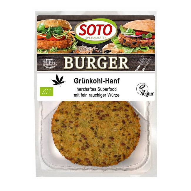 Vegane Burger mit Grünkohl und Hanfsamen BIO 160 g SOTO Hover Image