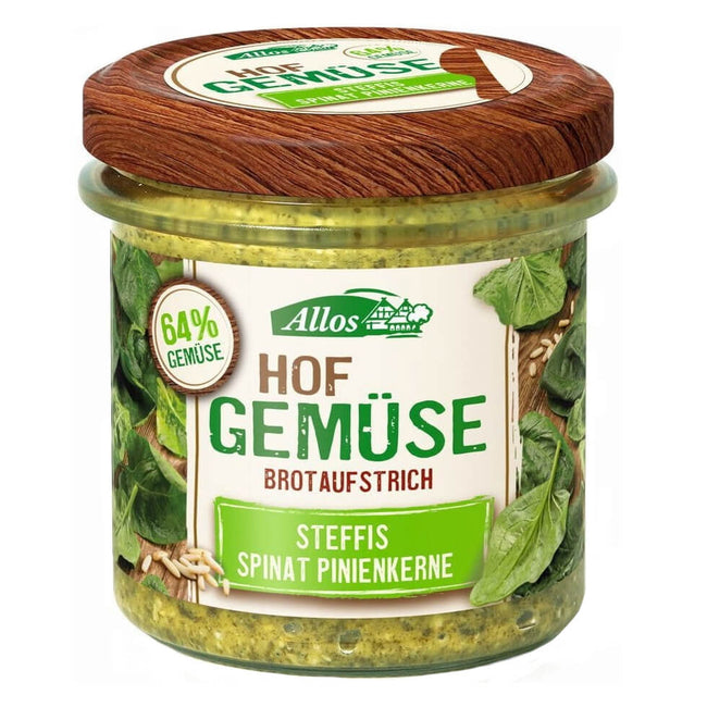 Gemüsepaste mit Spinat und Pinienkernen BIO 135 g - ALLOS Hover Image
