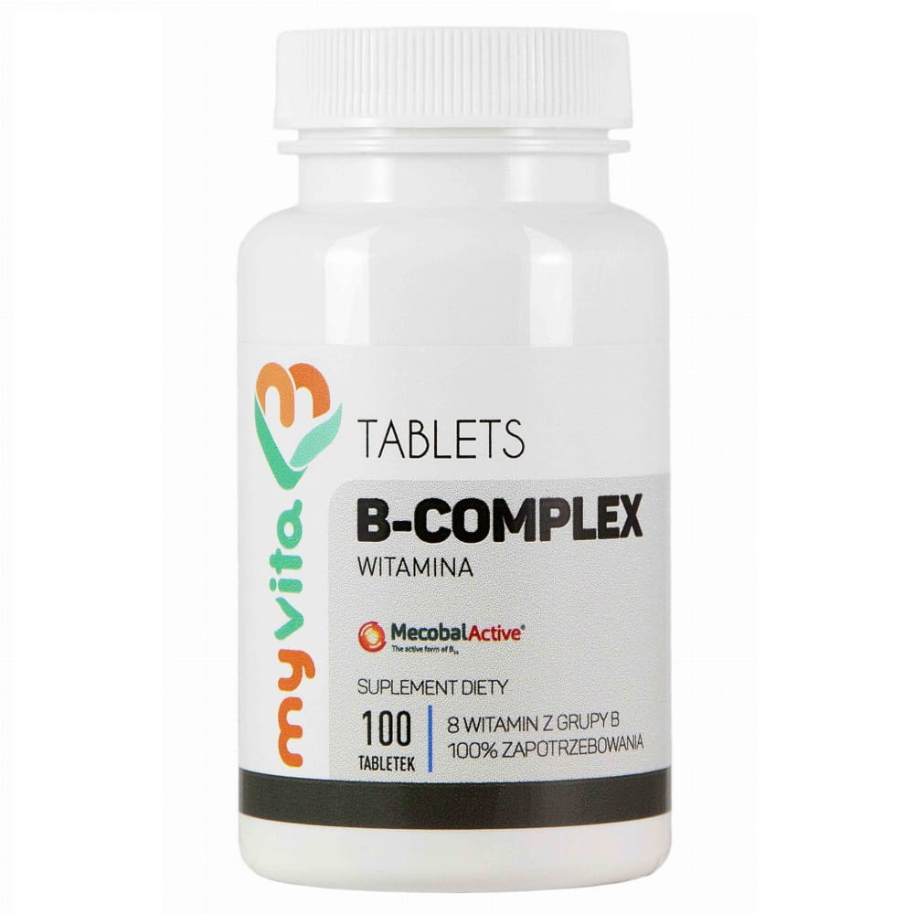 Vitamin B-KOMPLEX B1 B2 B6 B12 Biotin 100 Tabletten MYVITA Image principale du produit