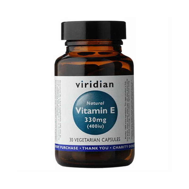 Natürliches Vitamin E 400 IE Natürliches Vitamin E 330 mg 30 Kapseln VIRIDIAN