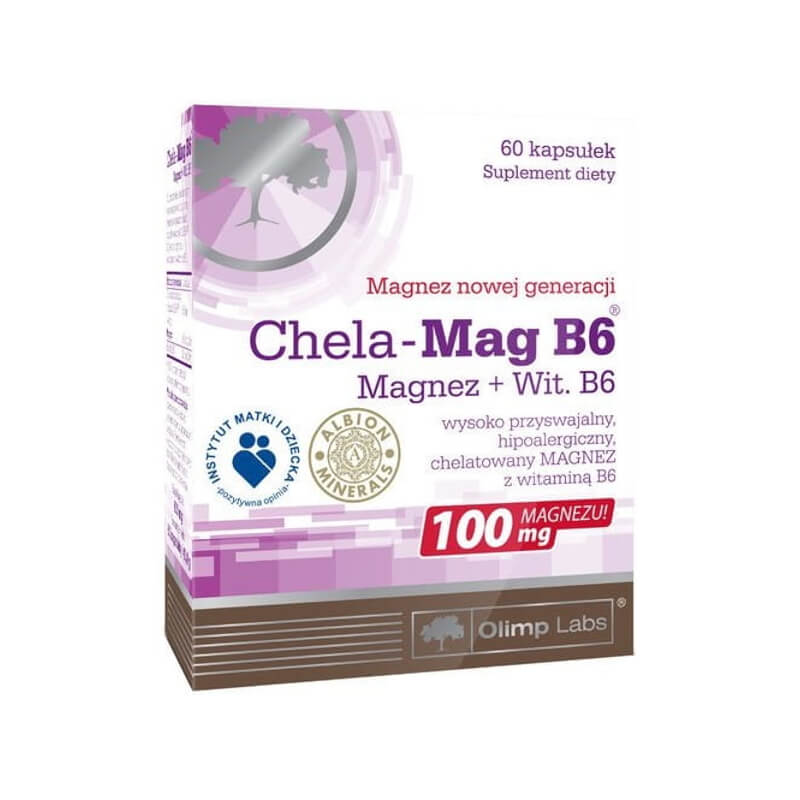 Magnesium + Vitamin B - 6 Chela - Mag B6 60 Kapseln OLIMP LABS