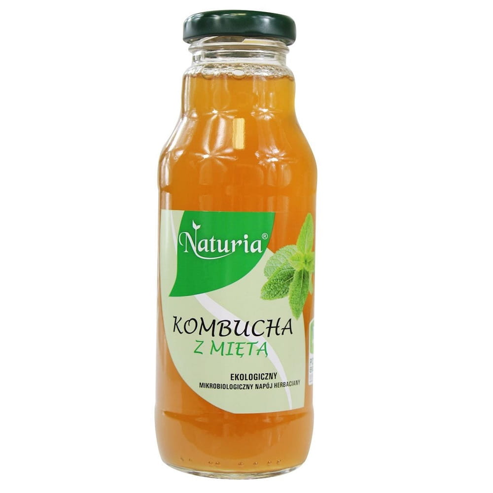 Kombucha mit Minze BIO 300 ml - NATURIA Hoofdafbeelding