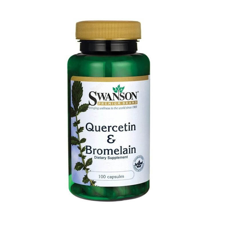Quercetin und Bromelain Quercetin 250 mg & Bromelain 78 mg 100 Kapseln SWANSON Imagem principal do produto