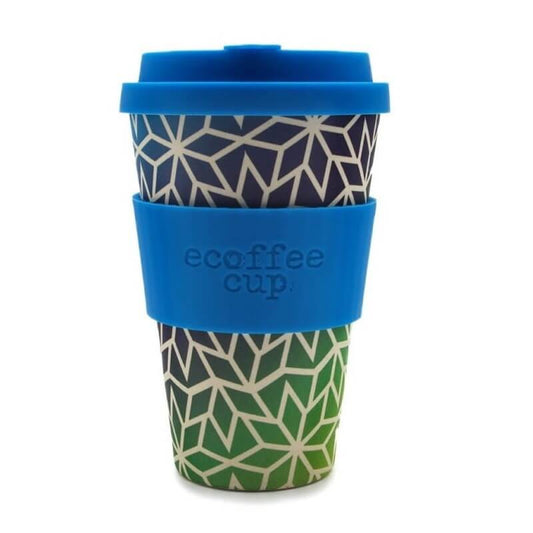 Bambusbecher Stargate von ECOFFEE CUP, 400 ml, umweltfreundlicher Trinkbecher mit grünem Design und nachhaltigem Material