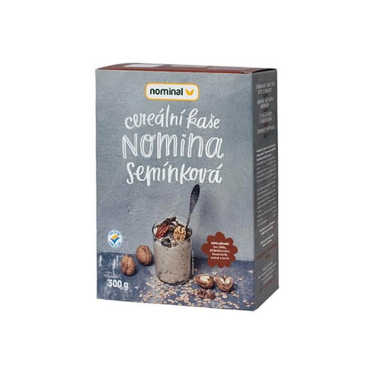Haferbrei mit Instantgetreide von NOMINAL in 300g Packung, cremig und nahrhaft, mit sichtbaren Haferflocken und Getreidezusatz