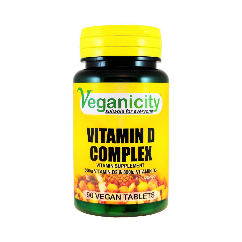 Vitamin D-Komplex 800iu d2 800iu D3 90 Tabletten VEGANICITÄT