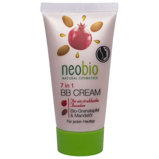 Gesichtscreme von NEOBIO mit Granatapfel- und Mandelöl, 30 ml, feuchtigkeitsspendende Pflege für die Haut.