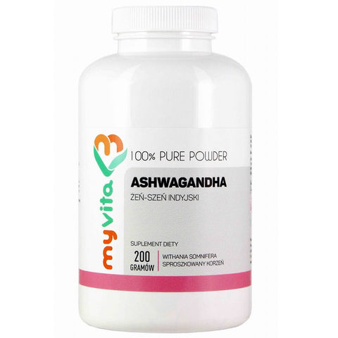 Ashwagandha Ginseng - Indischer Ginseng 3000mg 200g MYVITA