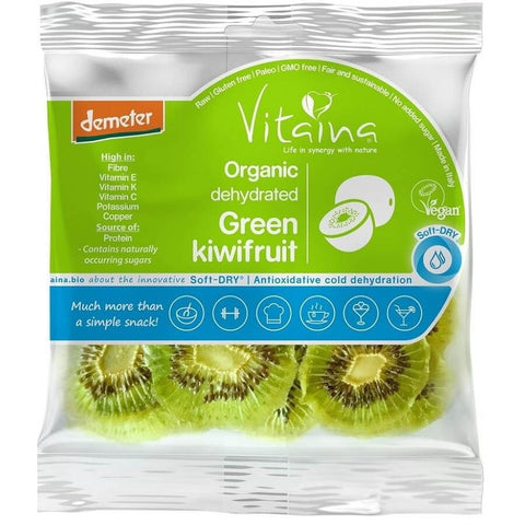 Grüne getrocknete Kiwi roh glutenfrei BIO 28 g - VITAINA