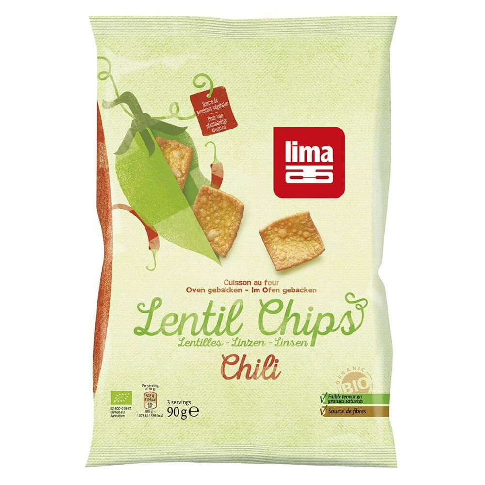 Linsenchips mit Chili BIO 90 g - LIMA