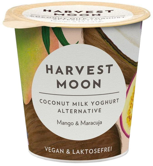 Glutenfreies Kokos-Mango-Dessert mit Passionsfrucht von HARVEST MOON, 125 g, cremige Fruchtmischung in Schale