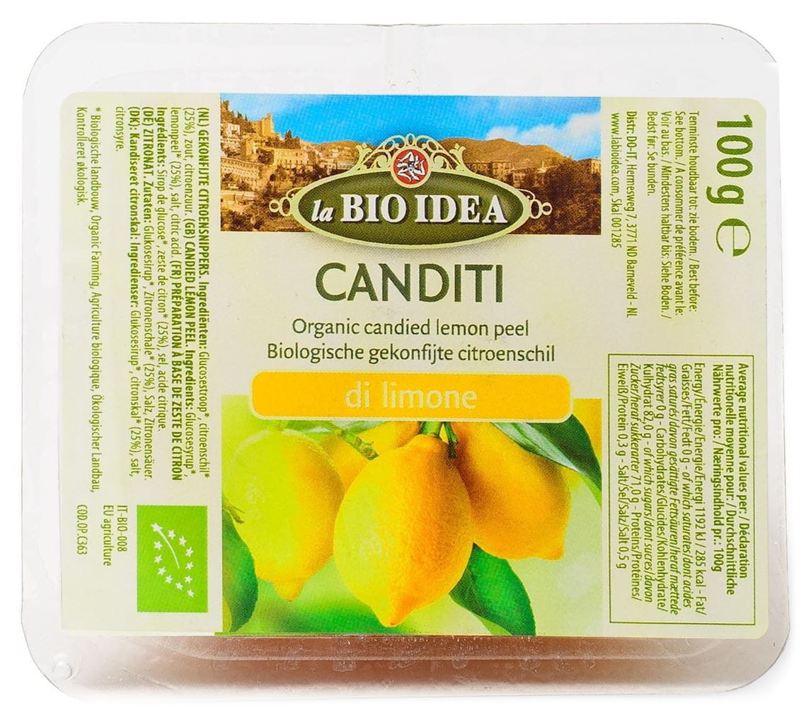 Kandierte Zitronenschale BIO 100 g - LA BIO IDEA