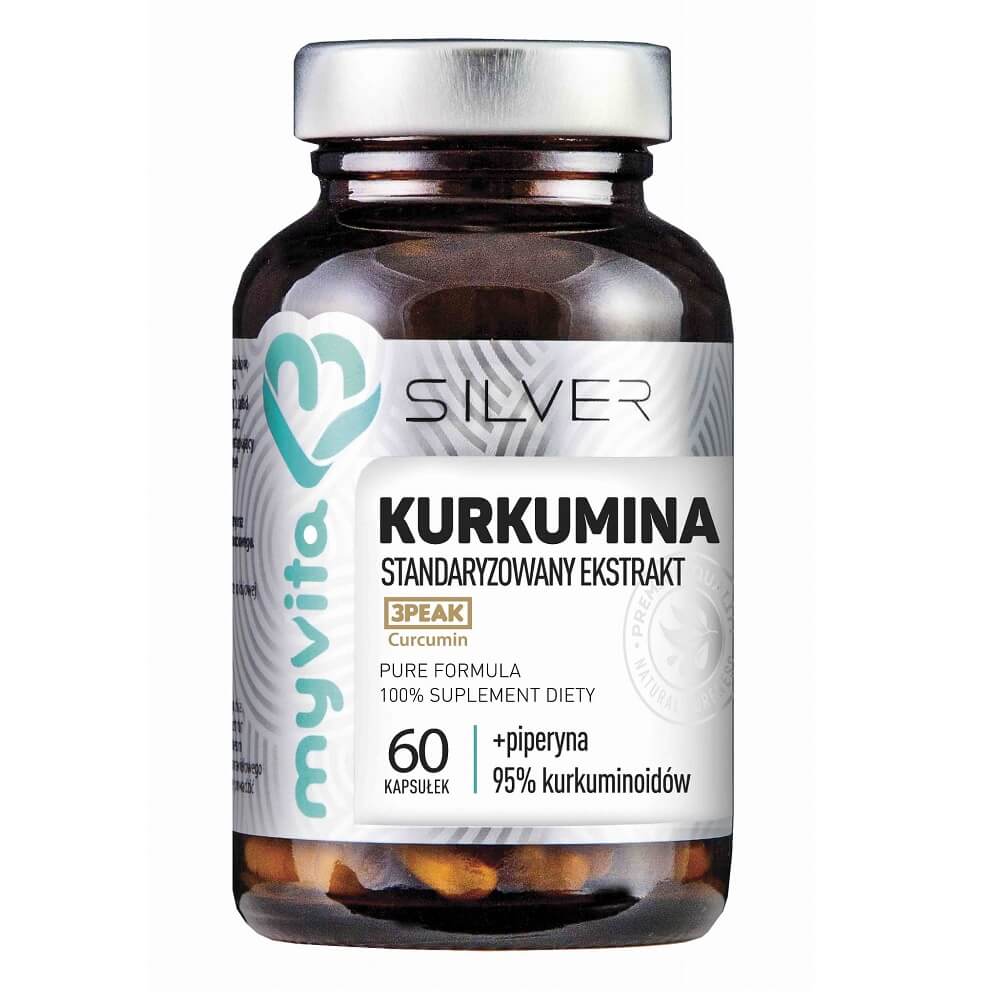 Curcumin standardisierter Extrakt + Piperin 60 Kapseln MYVITA SILVER PURE Hlavný obrázok produktu
