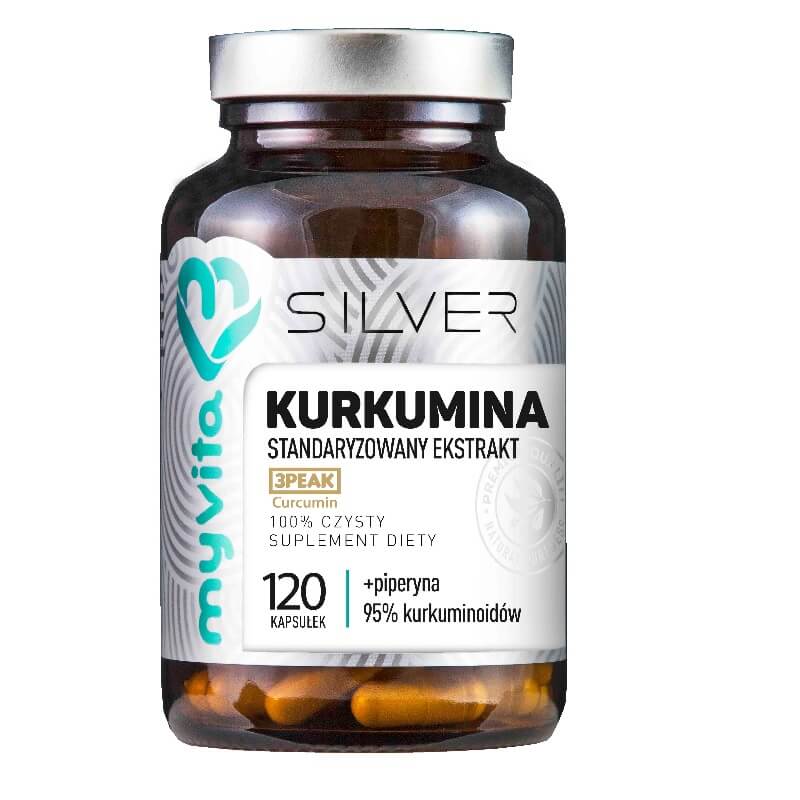 Curcumin standardisierter Extrakt + Piperin 120 Kapseln MYVITA SILVER PURE Hlavný obrázok produktu