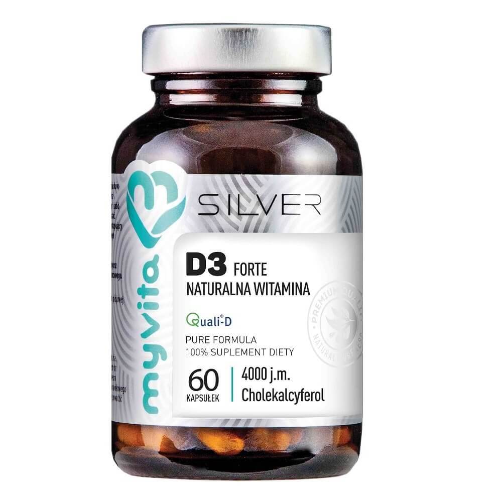Vitamin D3 FORTE 4000j.m. 100mcg 60 Kapseln MYVITA SILBER PURE Image principale du produit