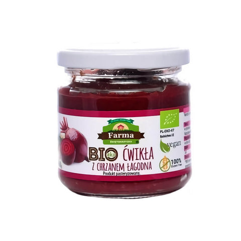 Rote Bete mit Meerrettich würzig glutenfrei BIO 160 g - FARMA ŚWIĘTOKRZYSKA