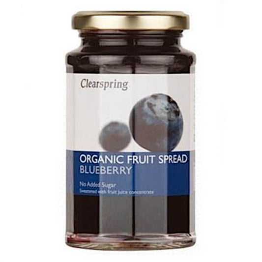 Bio Heidelbeermousse von CLEARSPRING in 290 g Verpackung, cremige Fruchtmousse mit frischen Heidelbeeren.
