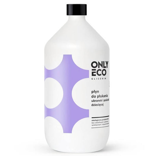 Flüssigkeit für Babykleidung und Bettwäsche von ONLY ECO in 1000 ml Flasche, umweltfreundlich und sanft zur Haut.