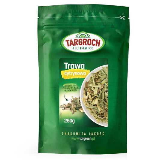 Getrocknetes Zitronengras von TARGROCH in 250g Verpackung, frisches, aromatisches Zitronengras für die Küche.
