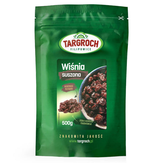 Getrocknete Kirschen von TARGROCH, 500g, frische, saftige getrocknete Kirschen auf dem Bild